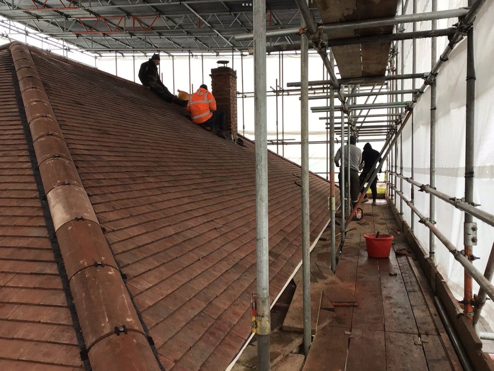 Roof work in progress in Essex